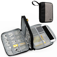 BOONA Voyage Portable Double couche Téléphone Mobile Carte Mémoire U Disque USB Câble Numérique Accessoires Étanche Orga