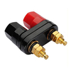 Bornes de couple Red Black Connector Amplifier Reliure Post Banana Speaker Plug Jack