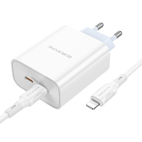 BOROFONE PD 35W QC 3.0 double port double Type-C chargeur rapide et pour Éclair vers Type-C jeu de câbles pour iPhone 13