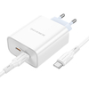 BOROFONE PD 35W QC 3.0 Double Port Double Type-C Port Chargeur Rapide et Type-C à Type-C Jeu de Câbles Pour Xiaomi 12 Po