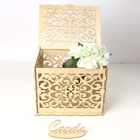 Boîte à cartes de voeux décoration de mariage fournitures de décoration décorations cas cadeau en bois