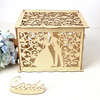 Boîte à cartes en bois conseils de mariage souhaitant boîte avec serrure cadeau faveur de fête de mariage