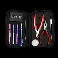 Boîte à cigarettes électronique Kits doutils Vape Outils Sac de transport avec pince à épiler pour atomiseur DIY