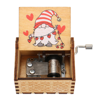 Boîte à musique en bois rétro gravée à la main jouets musicaux enfants cadeaux de Noël danniversaire