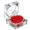 Boîte de bague de décoration de fleur éternelle Colorful Rose boîte à bijoux de cadeaux de mariage