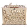 Boîte de cartes postales en bois avec serrure Collection Boîtes de cartes-cadeaux Mariages Décor Fournitures