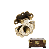 Boîte de HASP antique boucle de verrouillage cadenas package snap bouton recouvert charnière 