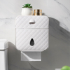 Boîte de mouchoirs murale étanche Porte-étagère de papier toilette de stockage multifonctionnel Accessoires de salle de