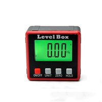 Boîte de niveau dinclinomètre de rapporteur numérique de précision 56 × 56mm 4x90 ° degré grand LCD boîte de niveau