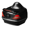 Boîte de queue de coffre de moto 26L avec feu arrière noir pour Harley Honda Yamaha Suzuki Vulcan Cruiser