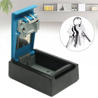 Boîte de rangement à 4 chiffres pour clés en alliage bleu