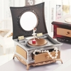 Boîte de rangement classique pour bijoux,  boîte à musique et miroir de maquillage,  décorations pour enfants