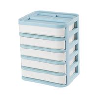 Boîte de rangement de cosmétiques de bureau en plastique organisateur de maquillage Type de tiroir étui divers 1/2/3/4/5