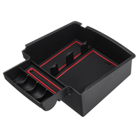 Boîte de rangement de la console centrale de lorganisateur daccoudoirs de voiture ABS avec coussinets antidéra
