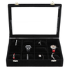 Boîte de rangement de montre de velours de boîte de rangement de montre de boîte de rangement de bijoux de 12 grilles 35