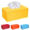 Boîte de serviettes en tissu Conteneur dexpédition Couverture en papier Support de stockage Cas de voiture de burea