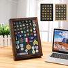 Boîte en bois de cadre de stockage de vitrine de médaille de Pin pour des décorations de bureau de Tenture murale