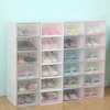 Boîtes à chaussures pliables en plastique transparent étui organisateur de rangement à écran empilable