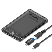Boîtier de disque dur Wavlink 2, 5 SATA vers micro USB Boîtier de disque dur SSD Prise en charge du protocole