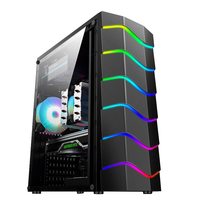 Boîtier dordinateur Wave Ventilateur de refroidissement USB 2.0 Jeu Effet de lumière RVB Support de boîtier de jeu