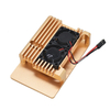 Boîtier en aluminium en alliage métallique doré avec ventilateur pour Raspberry Pi 3B +