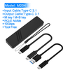 Boîtier SSD Rocketek M204 Boîtier NVME 10 Gbps M.2 vers USB Type C Adaptateur 3.1 pour PCIE NGFF M / B & M Key Disk Box