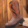 Botte de cowboy à enfiler à mi-tube antidérapant vintage pour hommes
