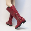 Bottes au genou à talon bas et bout rond pour femmes