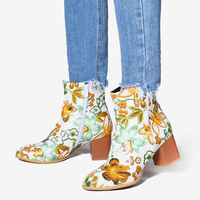 Bottes courtes à la cheville à talon épais pour femmes