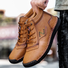 Bottes décontractées antidérapantes en cuir microfibre pour hommes