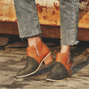 Bottes de grande taille pour femmes épissées à bouts carrés