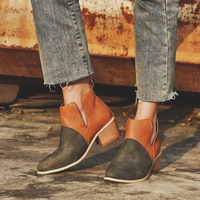 Bottes de grande taille pour femmes épissées à bouts carrés