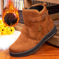 Bottes de neige à glissière à boucle pour femmes