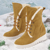 Bottes de neige à semelle épaisse pour femmes décontractées et chaudes