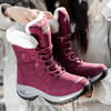 Bottes de neige chaudes pour femmes doublées de peluche antidérapantes