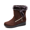 Bottes de neige en daim doublées chaudes pour femmes