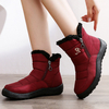 Bottes de neige hautes imperméables à glissière antidérapantes de grande taille pour les femmes