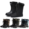 Bottes de neige hautes pour hommes,  chaussures doublées de fourrure chaude et imperméables