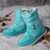Bottes de neige pour femmes avec doublure en fourrure chaude et fermeture à glissière imperméable à mi-mollet