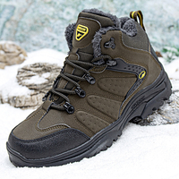 Bottes de randonnée chaudes en velours pour hommes,  antidérapantes et résistantes à lusure dhiver Plus