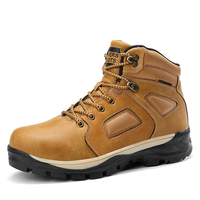 Bottes de randonnée en cuir antidérapantes imperméables pour hommes