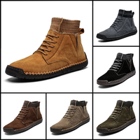 Bottes de randonnée en plein air pour hommes avec cuir épicé décontracté anti-collision pour hommes