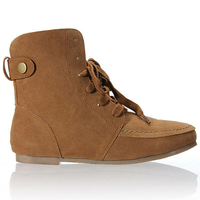 Bottes dhiver à lacets en similicuir pour dames
