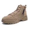 Bottes doutillage en daim pour hommes,  fermeture à glissière latérale,  bottines décontractées en plein air antidéra