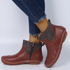 Bottes du désert à fermeture éclair courte pour femmes de grande taille