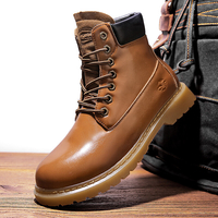 Bottes Martin décontractées à bout rond et antidérapantes pour hommes