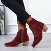 Bottines à bout pointu en daim pour femmes de grande taille