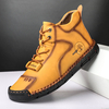 Bottines antidérapantes en cuir microfibre cousues à la main pour hommes