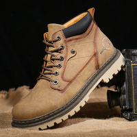 Bottines antidérapantes en microfibre à lacets à la main pour hommes