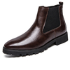 Bottines chelsea en cuir vintage pour hommes